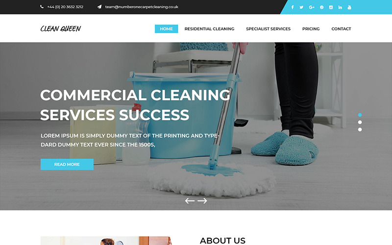 Download PSD шаблон "Clean Queen - Carpet Cleaning PSD Template" / Clean Queen - Carpet Cleaning PSD Template - PSD шаблон на тему графика cleaning carpet theme template psd photoshop