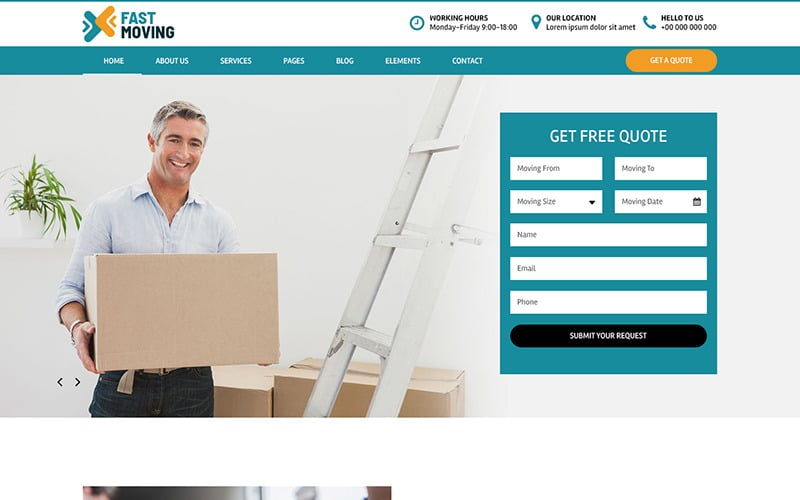 Fast Moving - Movers & Packers PSD Template