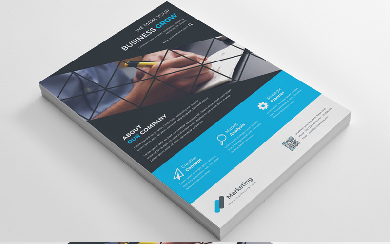 Download Фирменный стиль "Make Flyer - Corporate Identity Template" / Make Flyer - Corporate Identity Template - Фирменный стиль на тему графика abstract art artistic blue building computer corporate graph graphic green hi-quality id kit internet logo modern multimedia official photo play