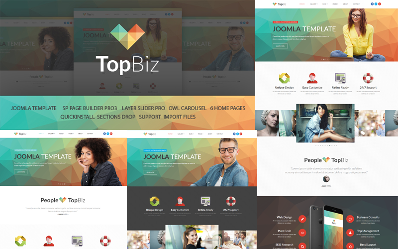 TopBiz - Modèle Joomla d'entreprise réactif