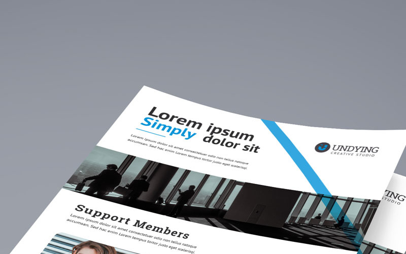 Download Фирменный стиль "Undynding Support Members Flyer - Corporate Identity Template" / Undynding Support Members Flyer - Corporate Identity Template - Фирменный стиль на тему графика flyer corporate corporate creative flyer travel business card card liflet computer internet stationery id kit blue hi-quality official symple green