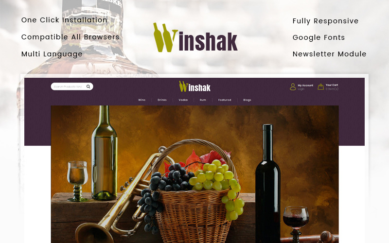 Wine Store OpenCart Template