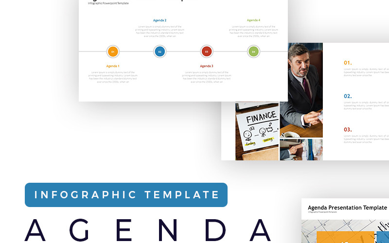 Agenda - Infographic PowerPoint-sjabloon