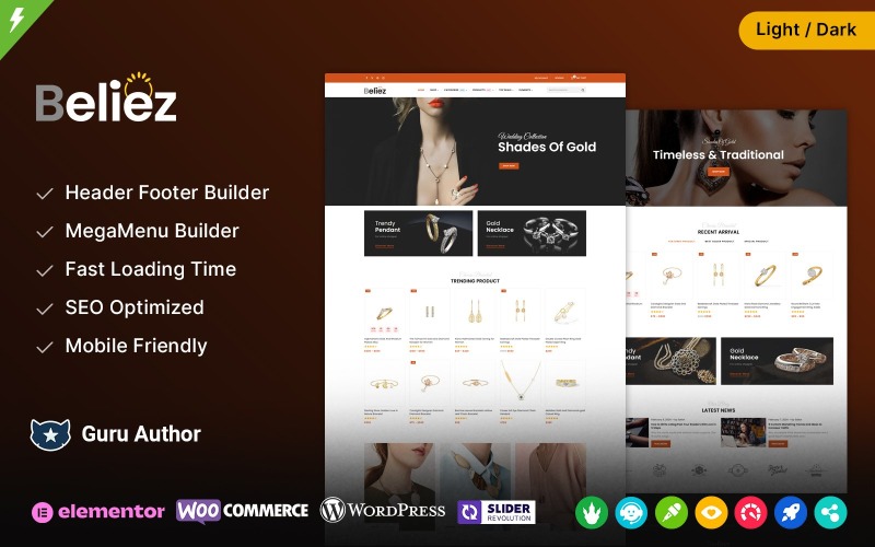Beliez - Thème WooCommerce pour bijouterie et boutique de mode