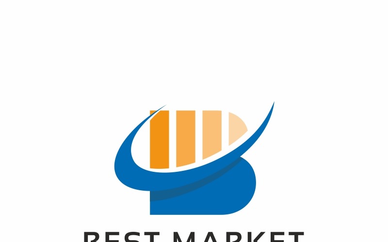 Download Шаблон логотипа "Best Market B Letter Logo Template" / Best Market B Letter Logo Template - Шаблон логотипа на тему графика agency b logo brain branding business finance font graphic job letter letters marketing modern multimedia office professional smart objects studio