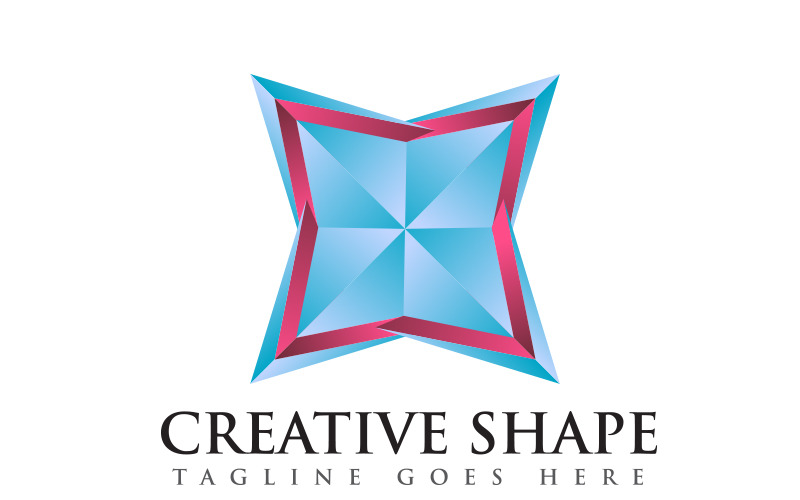 Download Шаблон логотипа "Creative Shape Logo Template" / Creative Shape Logo Template - Шаблон логотипа на тему графика shape logo design graphics creative amazing pretty cool abstract concept colorful