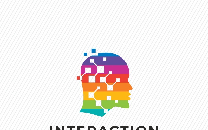 Download Шаблон логотипа "Interaction Logo Template" / Interaction Logo Template - Шаблон логотипа на тему графика brain business solutions concept convolution creative man engineering head idea innovation invention it media men mind person photography programmers shape