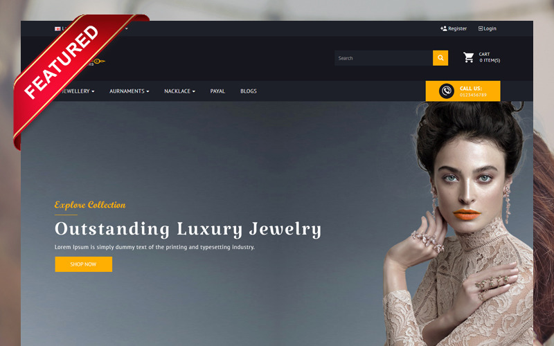 Jewella Jewellery Store OpenCart-sjabloon