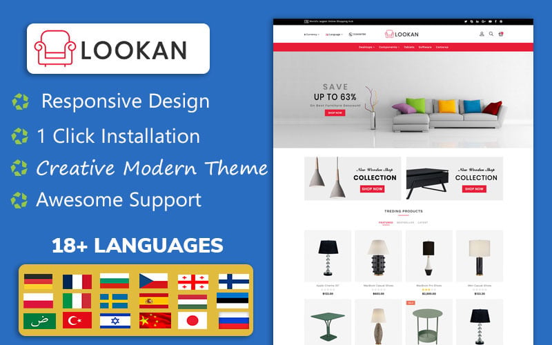Lookan - Шаблон мебели для OpenCart 4 и OpenCart 3
