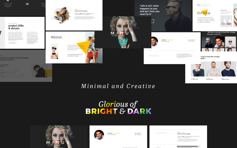 Minus Minimal PowerPoint template