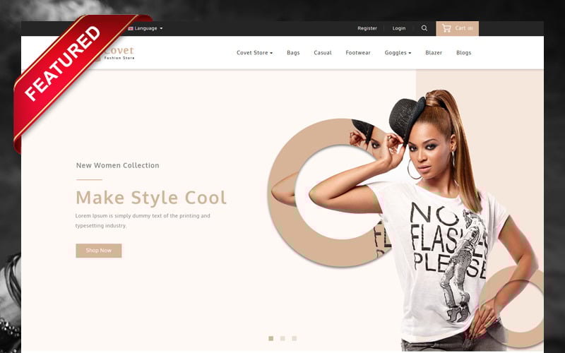 Modelo OpenCart da Covet Fashion Store