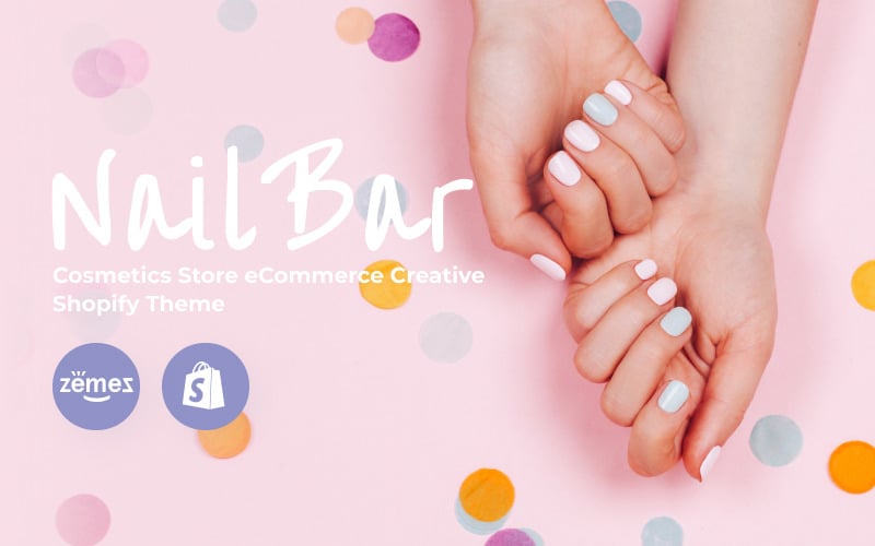 Nail Bar - Cosmetics Store e-Ticaret Yaratıcı Shopify Teması