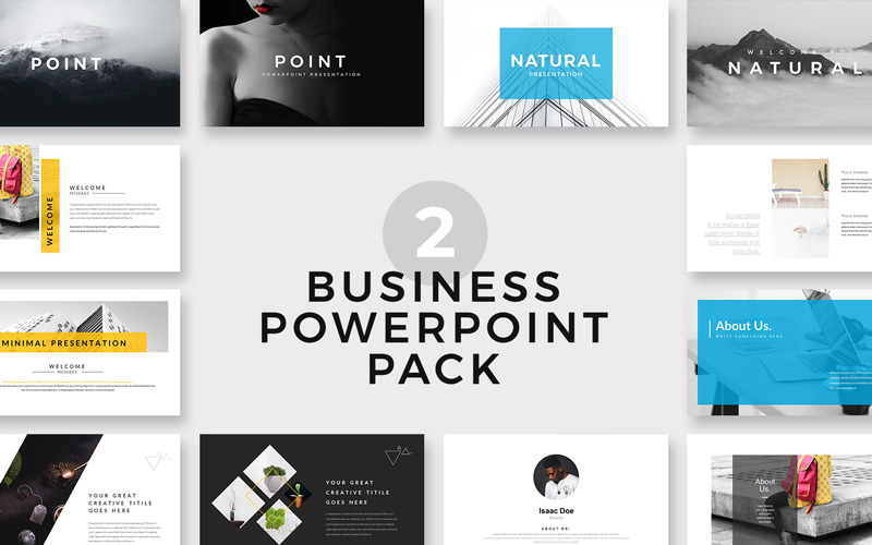 Point & Nature Minimal PowerPoint template - TemplateMonster