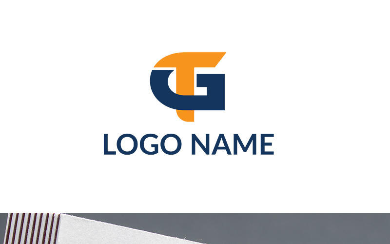 Шаблон логотипа GT письмо
