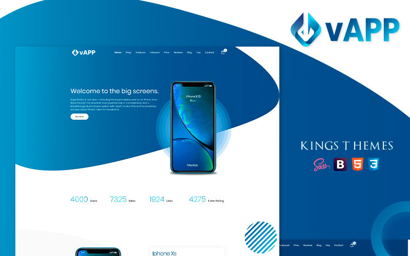 шаблон целевой страницы vapp