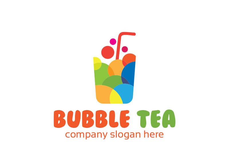 Bubble Tea Logo Template #80394 - TemplateMonster