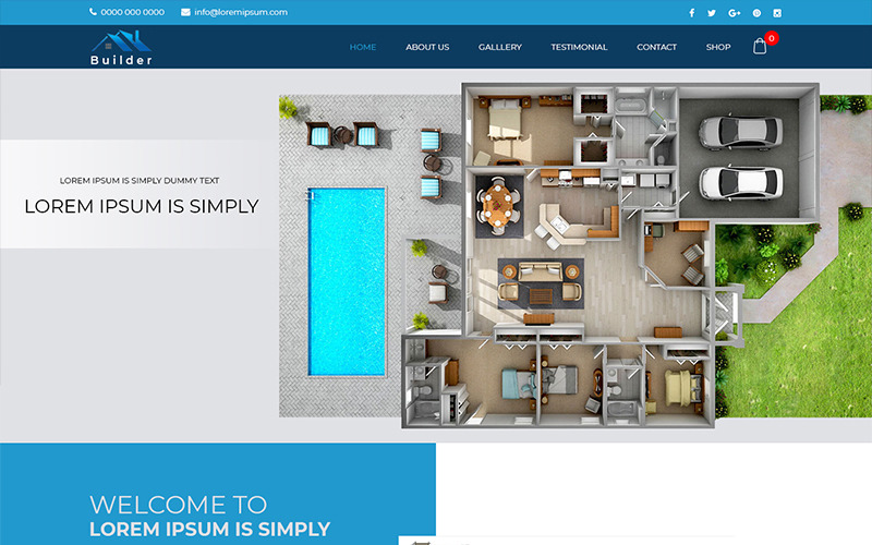 Download PSD шаблон "Builder - Building Planner PSD Template" / Builder - Building Planner PSD Template - PSD шаблон на тему управление имуществом building planner architecture template theme psd photoshop