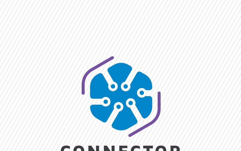 Download Шаблон логотипа "Connector Logo Template" / Connector Logo Template - Шаблон логотипа на тему графика 3d abstract agency box brand branding business colorful corporate corporative cube cubic cubical design development firm hexa hexagon identity logo