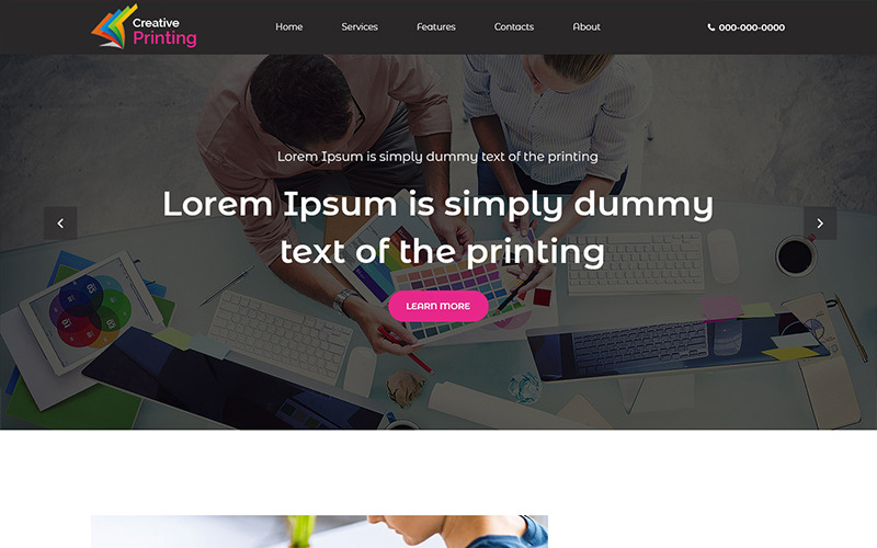 Download PSD шаблон "Creative Printing - Printing Company PSD Template" / Creative Printing - Printing Company PSD Template - PSD шаблон на тему графика printing company theme template psd photoshop