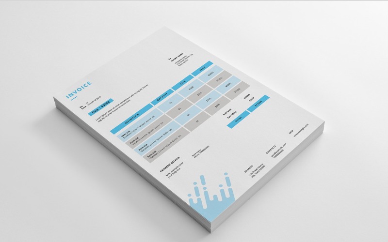 Download Фирменный стиль "Invoice - Corporate Identity Template" / Invoice - Corporate Identity Template - Фирменный стиль на тему графика invoice,template,word,psd,clean,minimal,professional,modern,creative,multicolor,print,cash,memo,corporate,business,design