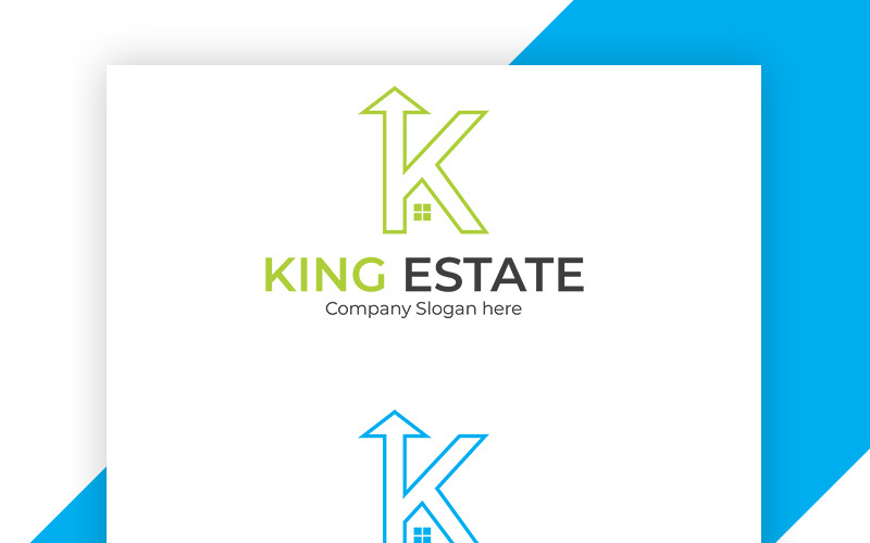 Download Шаблон логотипа "King Estate Logo Template" / King Estate Logo Template - Шаблон логотипа на тему графика agency real-estate k-logo home-logo mizan328 property letter-k k build builder building company construction corporate professional vector creative-logo modern-logo branding