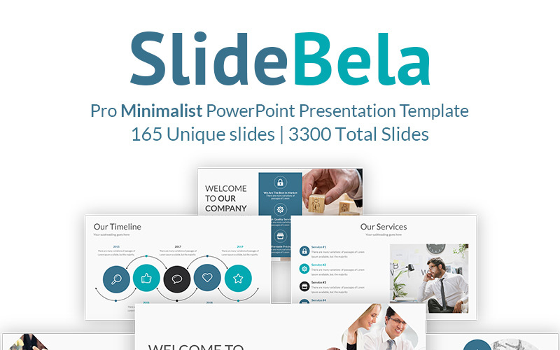 SlideBela Pro Minimalistisk Business PowerPoint-mall
