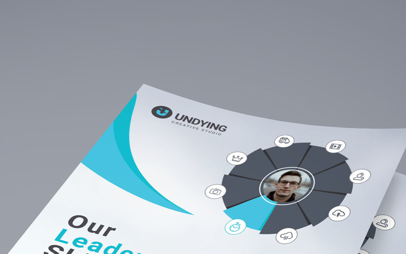 Download Фирменный стиль "Undying - Business  Flyer - Corporate Identity Template" / Undying - Business  Flyer - Corporate Identity Template - Фирменный стиль на тему графика flyer corporate corporate creative flyer travel business card card liflet computer internet stationery id kit blue hi-quality official symple green