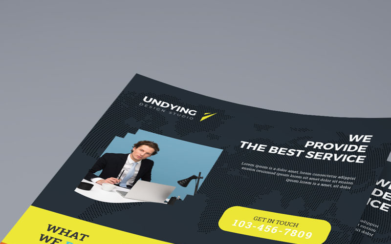 Download Фирменный стиль "Undying - Corporate Identity Template" / Undying - Corporate Identity Template - Фирменный стиль на тему графика flyer corporate corporate creative flyer travel business card card liflet computer internet stationery id kit blue hi-quality official symple green