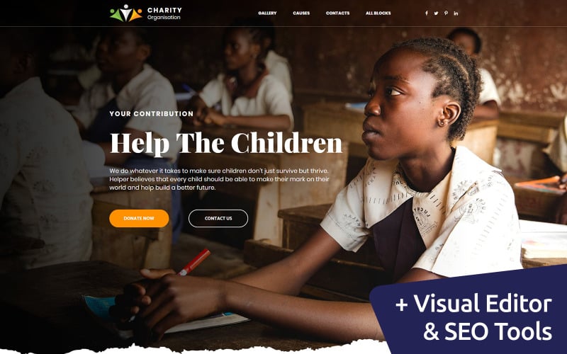 Charity - Foundation Landing Page Template