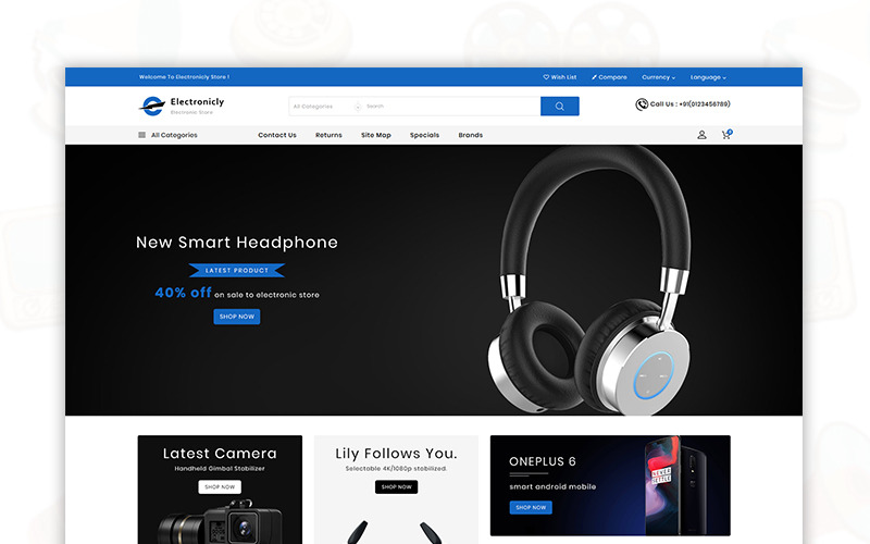 шаблон opencart торгового центра