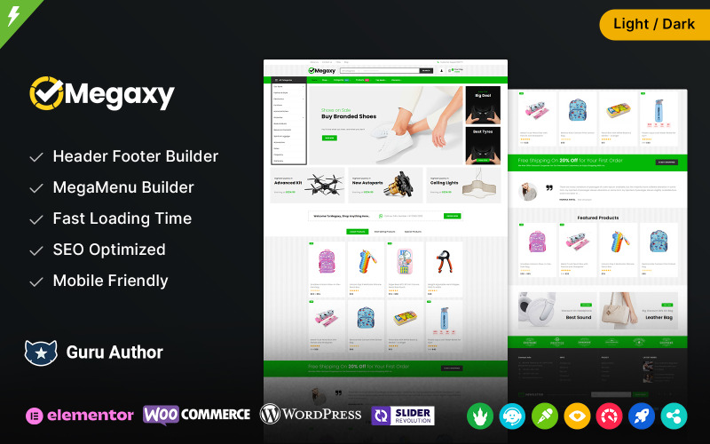 Megaxy — мегамагазин, модна та багатоцільова тема WooCommerce