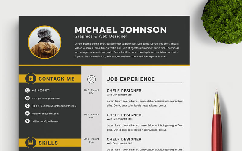 Modèle de CV de Michael Johnson