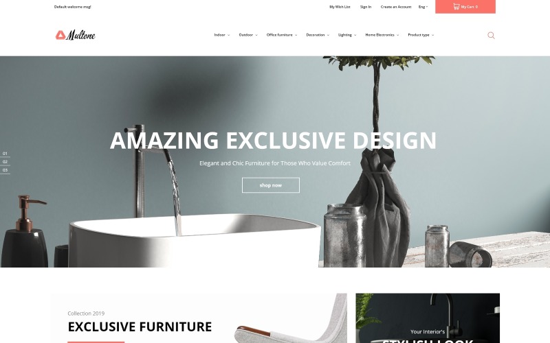 Multone - Licht e-commerce meubelwinkel Magento-thema
