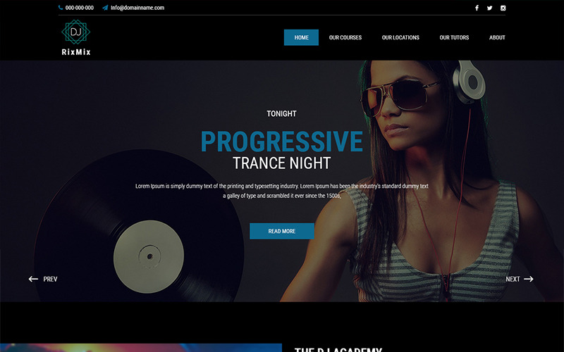 PSD шаблон RixMix- DJ Company