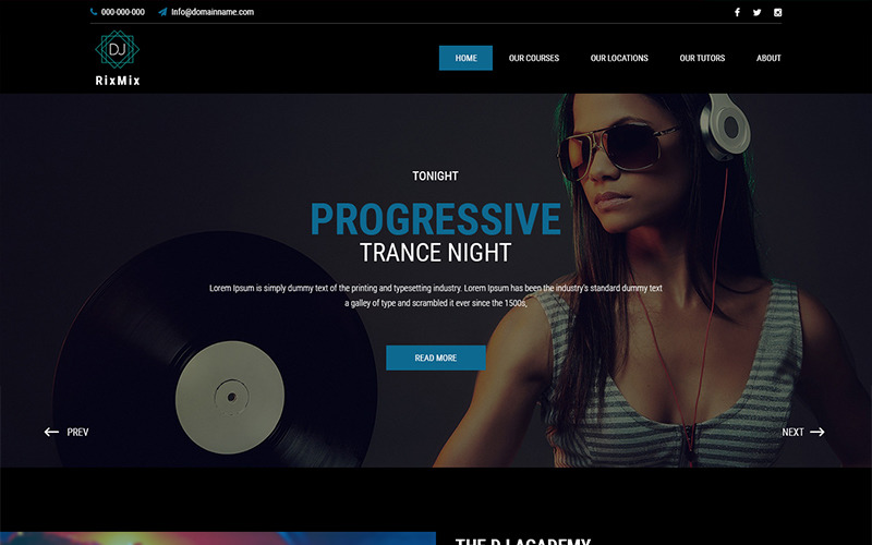 RixMix- DJ Company PSD Template