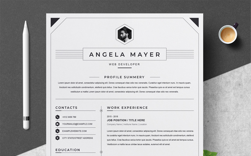 Modèle de CV Angela