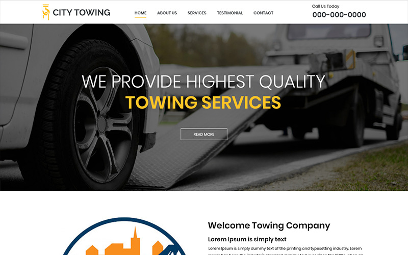 City Towing - Towing Company PSD Template