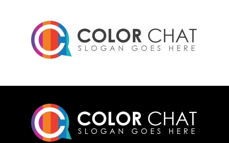 Download Шаблон логотипа "Color Chat Logo Template" / Color Chat Logo Template - Шаблон логотипа на тему графика logo design chat template creative colorful company professional unique cundefined logotemplate logotypeundefined