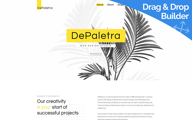 DePaletra - Design Studio Moto CMS 3-Vorlage