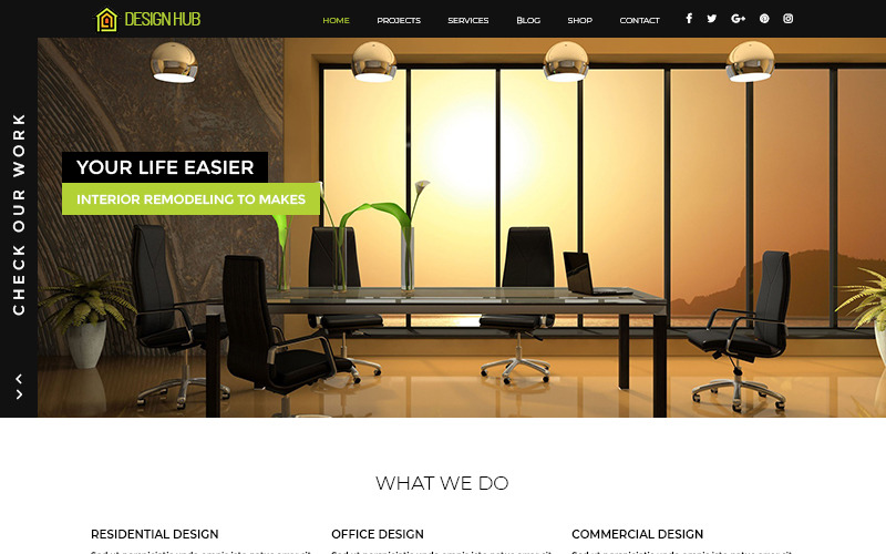 Design Hub - PSD-sjabloon voor interieurontwerp