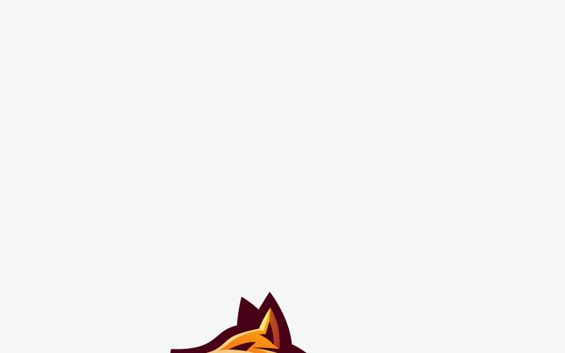 Download Шаблон логотипа "Fox Logo Template" / Fox Logo Template - Шаблон логотипа на тему графика design character fox animal logo graphic illustration abstract silhouette cartoon isolated flat drawing fire farm clever wilderness beautiful