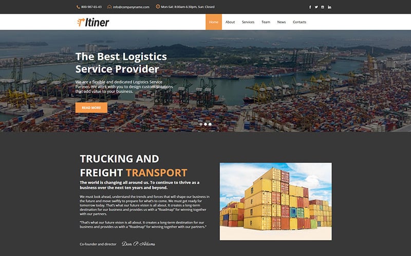 transportation moto cms html шаблон