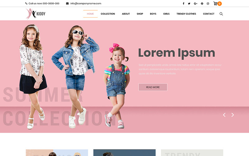 Kiddy - Multifunctionele e-commerce PSD-sjabloon