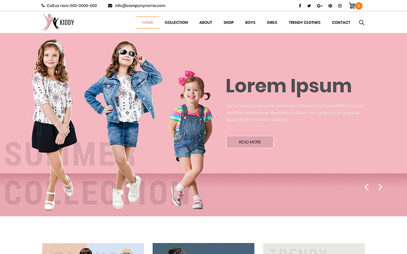 Download PSD шаблон "Kiddy - Multipurpose Ecommerce PSD Template" / Kiddy - Multipurpose Ecommerce PSD Template - PSD шаблон на тему детская мода kids fashion store template theme psd photoshop
