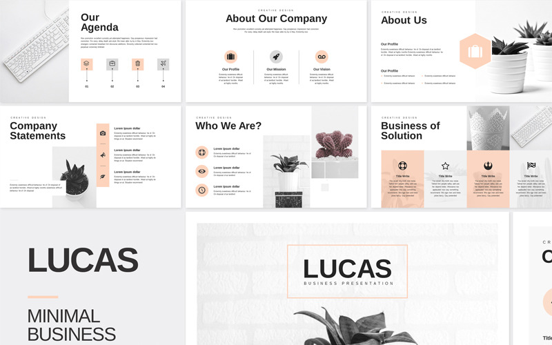 LUCAS - Modèle PowerPoint d'entreprise minimale