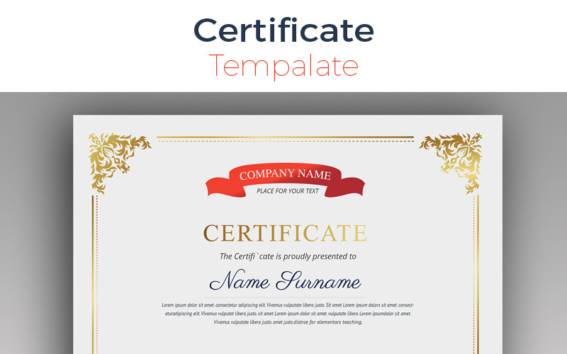 Modèle de certificat moderne sophistiqué