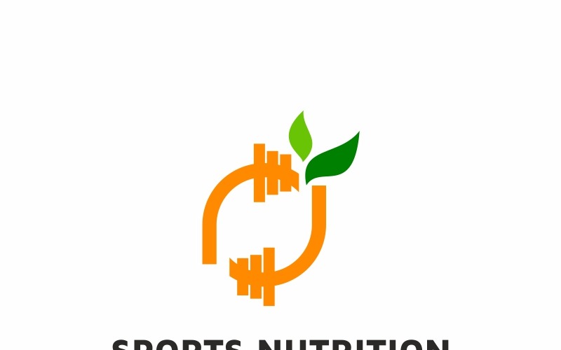 Modèle de logo de nutrition sportive