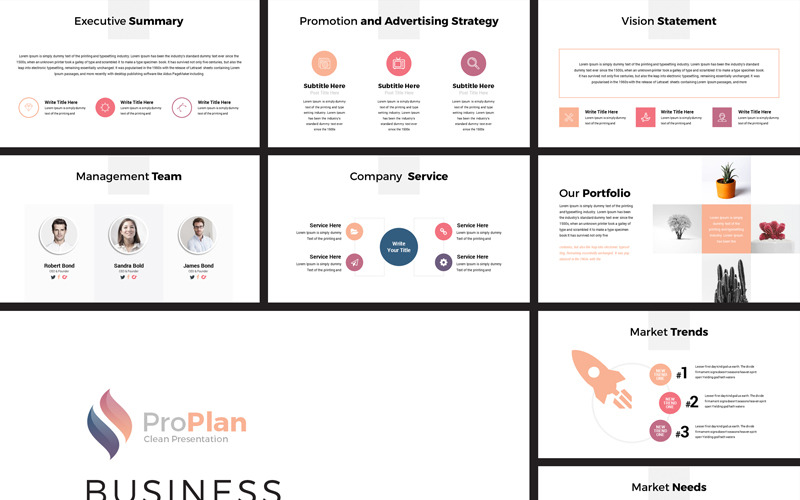 Modello di PowerPoint aziendale ProPlan