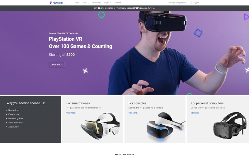 Newelex - Electronics ECommerce Classic Elementor Tema WooCommerce
