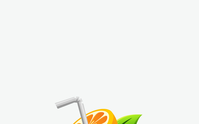 Download Шаблон логотипа "Orange Juice Logo Template" / Orange Juice Logo Template - Шаблон логотипа на тему графика citrus orange vitamin fruit vector juicy